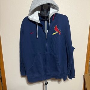 St Louis Cardinals Nike Team Navy Blue Apparel zip up hoodie